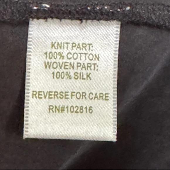 GARNET HILL Black Cotton and Silk High Low Tank Top Size Small - Picture 4 of 5